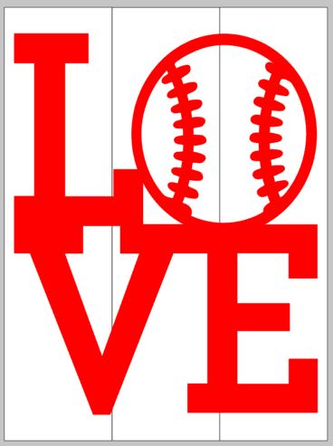 Baseball/ Softball Love 10.5x14