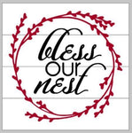 Bless our nest wreath design 14x14