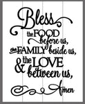 Bless the food before us, the family beside us..... Amen with long curls off the A 14x17