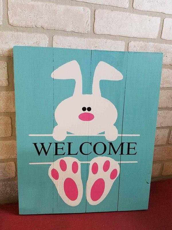 Bunny welcome 14x17