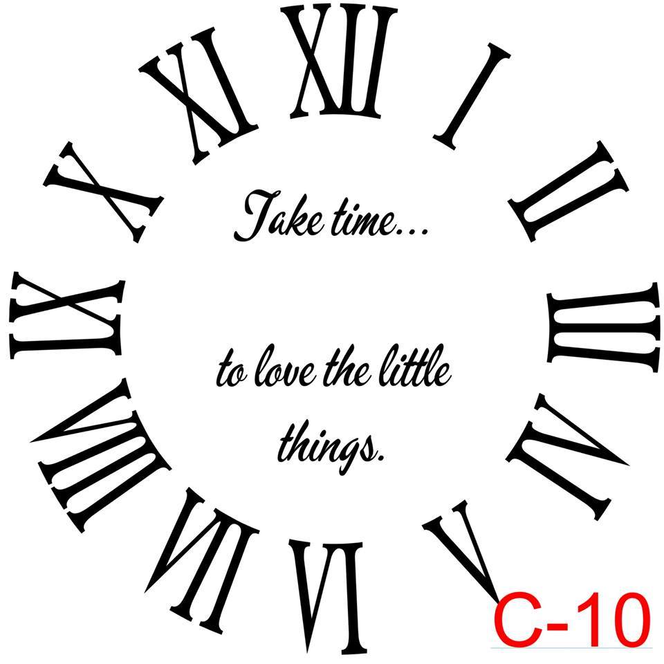 (C-10) Roman Numerals with no border insert take time to love the little things