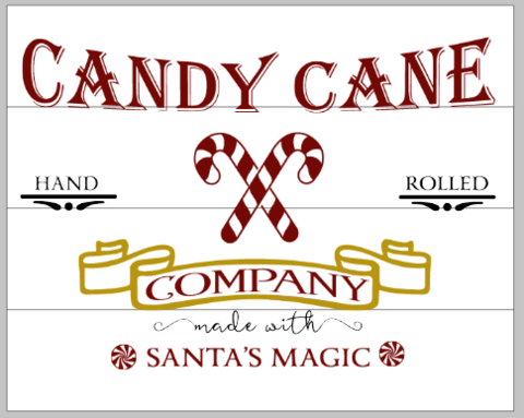 Candy Cane Company Santa's magic 14x17