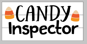Candy inspector with acorns  10.5x22