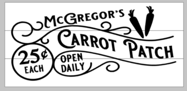 McGregor's Carrot Patch 25cents 10.5x22