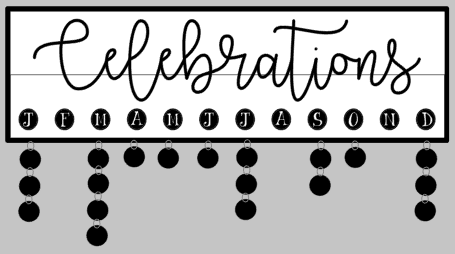 Celebration- Celebrations 7x24 w/frame & tags