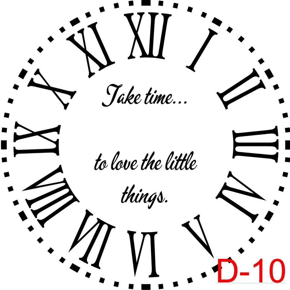 (D-10) Roman Numerals with Dotted Border insert take time to love the little things