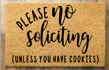 Please no soliciting