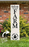 Porch Planter - Welcome to our farm with animals stacked