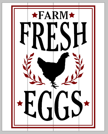 Farm Fresh Eggs 10.5x14
