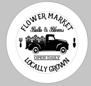 Flower market bulbs and blooms 15in round