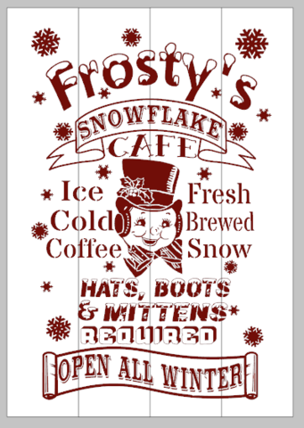 Frosty's snowflake cafe 14x20