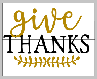 Give thanks with leafy design 14x17