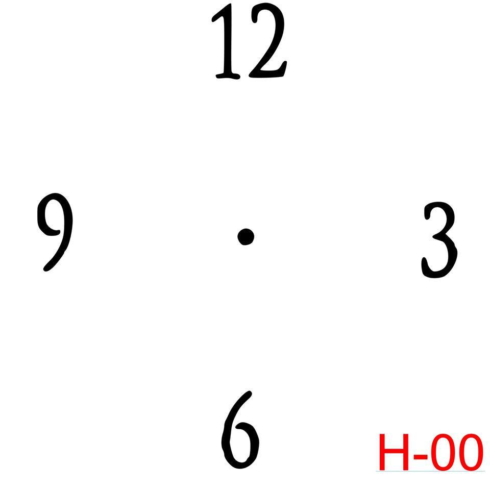(H-00) Numbers 12, 3, 6, 9