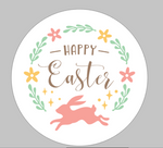 Happy Easter with bunny 15in round