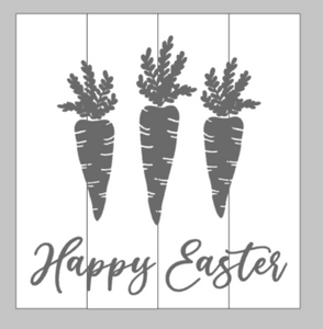 Happy Easter with Carrots 14x14