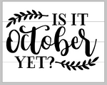 Is it October yet? 14x17