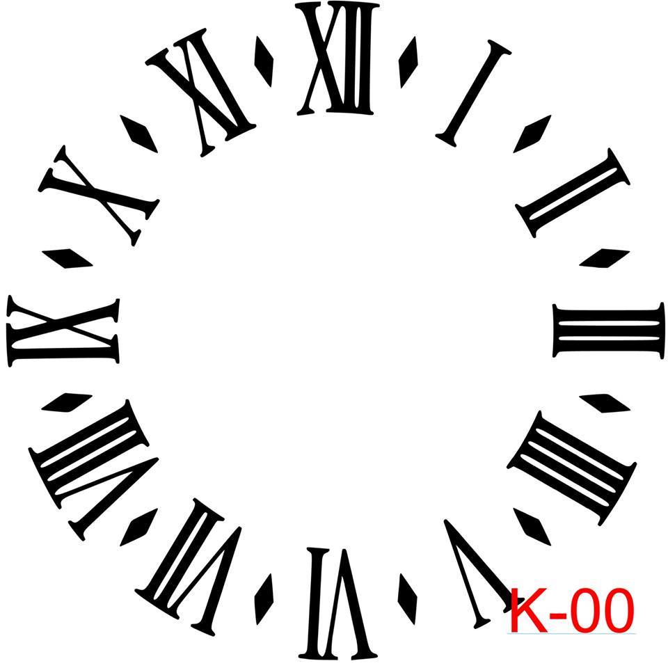 (K-00) Roman numerals with Diamonds