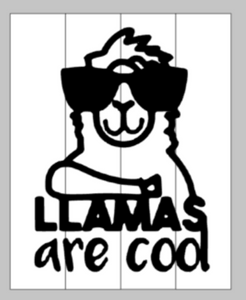 Llamas are cool 14x17