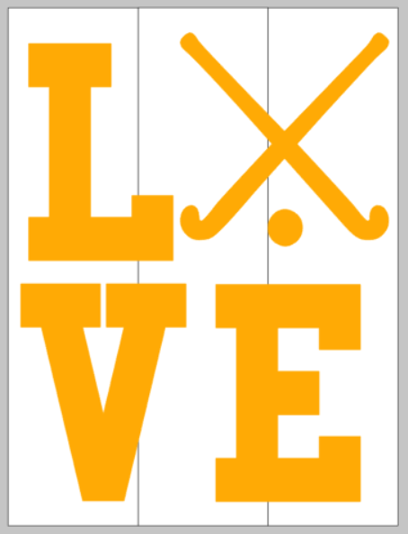 Hockey Love (sticks)  10.5x14