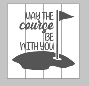 May the Course be with you - Golf 14x14