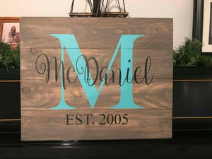 McDaniel Design est last name 14x17