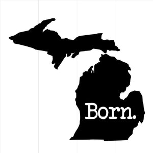 Michigan Born 14x14