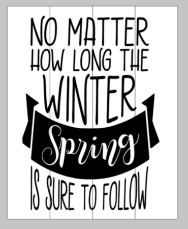 No matter how long the winter is spring is sure to follow 14x17