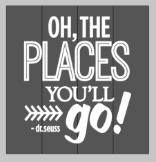 Oh the places you'll go 14x14