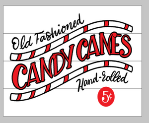 Old Fashioned candy canes hand rolled 14x17