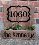 14x14 Planter Box - House number with family name