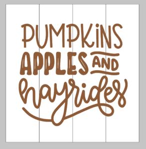 pumpkins apples and hayrides 14x14
