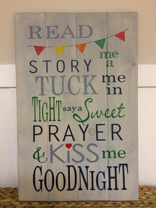 Read me a story tuck me in at night 14x20