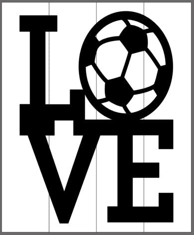 Soccer Love 14x17