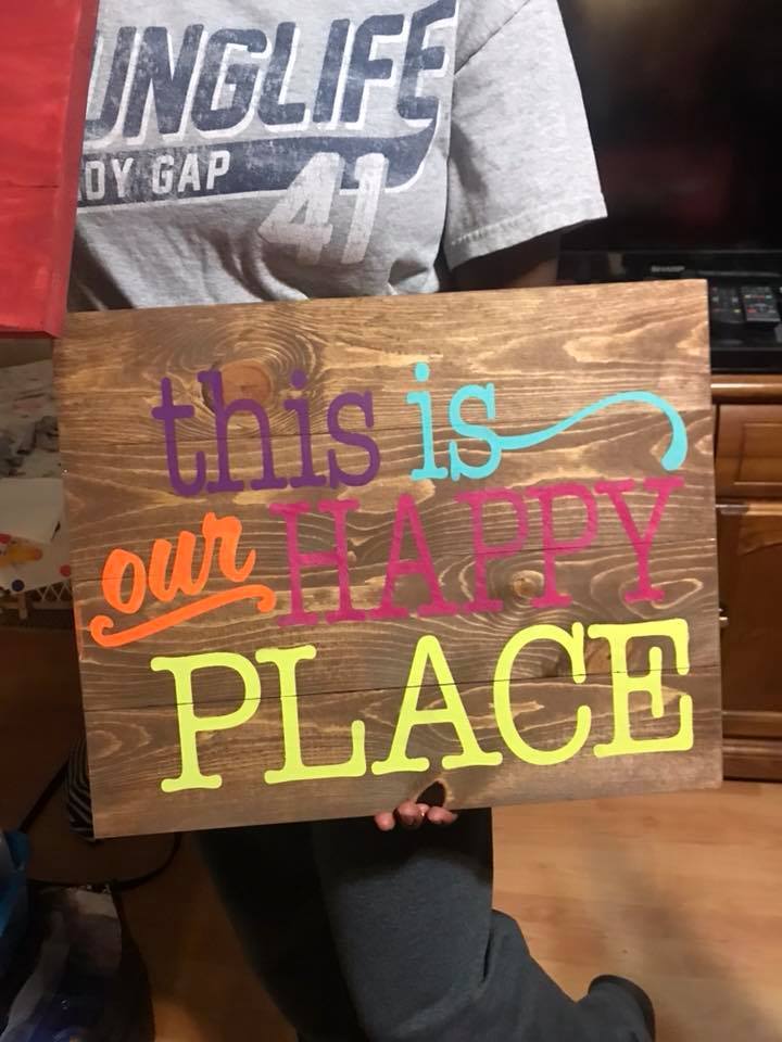This is our happy place 14x17