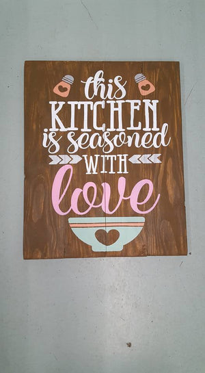 This kitchen is seasoned with love 14x17