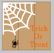 Trick or treat with spider web 14x14