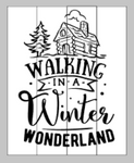 Walking in a winter wonderland with cabin 14x17