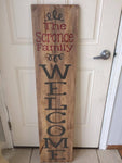 Family name Welcome Curly design 4ft