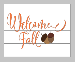welcome fall with acorns 14x17