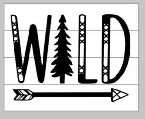 wild with arrow 14x17